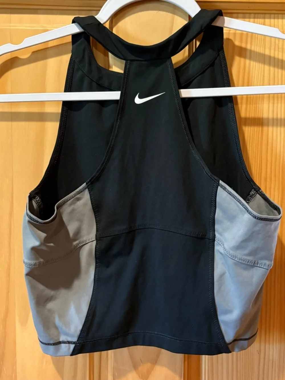 Nike Pro Dri-FIT Women's Cropped Training Tank Top black iron grey size S